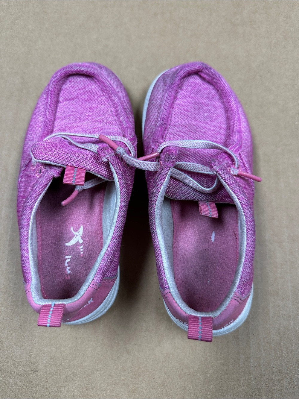 ##112, Size 13, Eddie Bauer Kids Pink Slip-On Sneakers